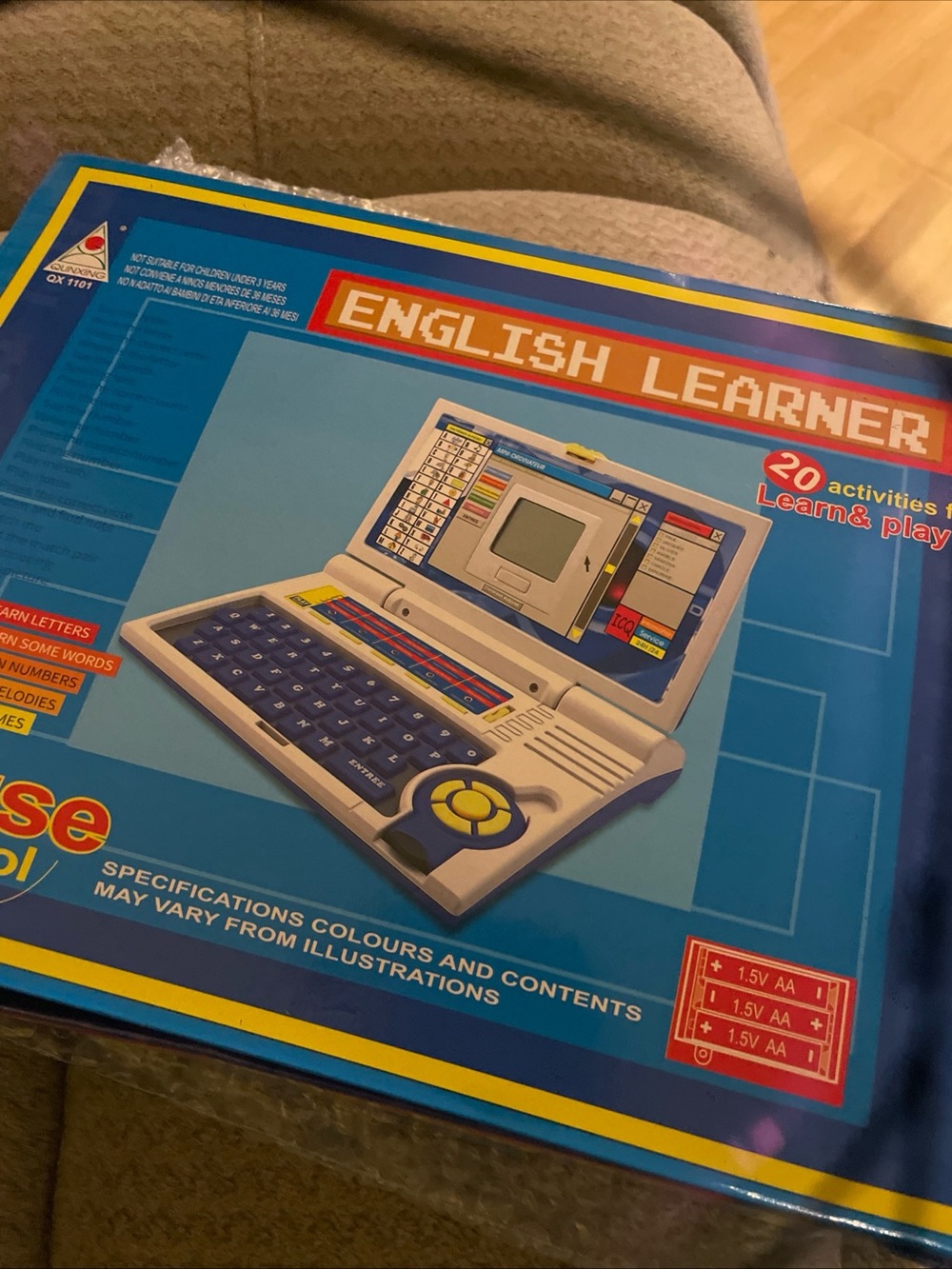 English Learner Electronic Laptop Toy - Blue